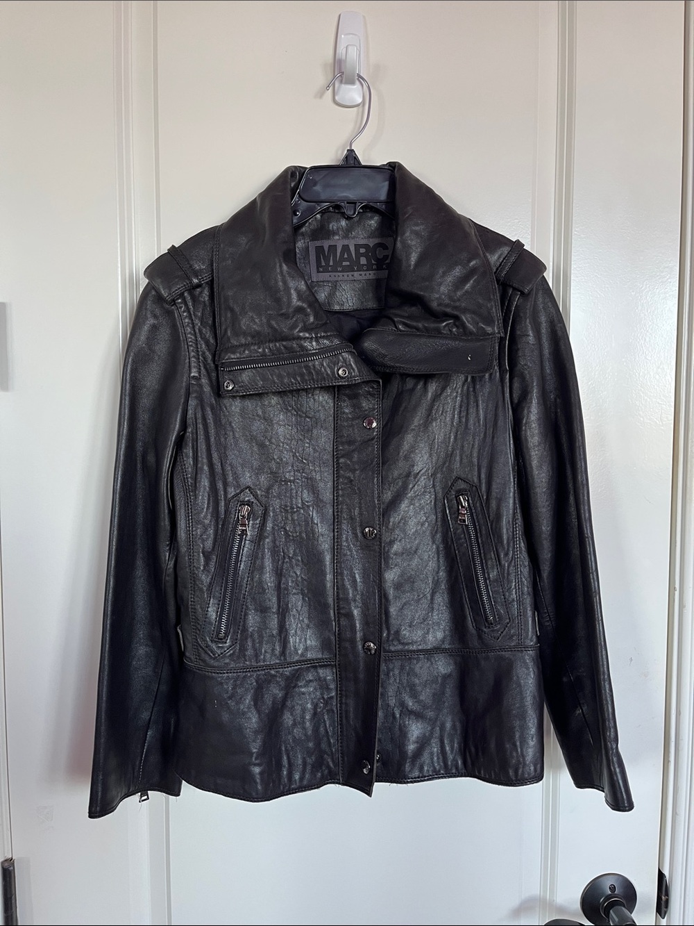 Marc New York 100% Leather Jacket Size M